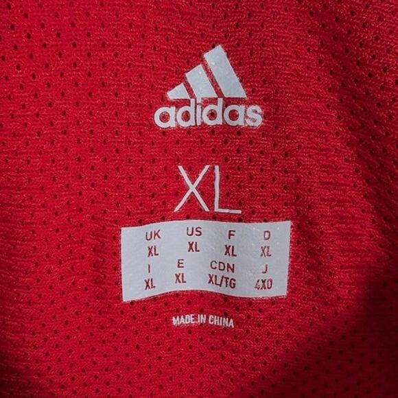 Adidas Golf Pullover Mens Extra Large Windbreaker Shirt Mock Quarter Zip Red - Picture 5 of 10
